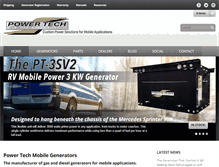 Tablet Screenshot of powertechgenerators.com